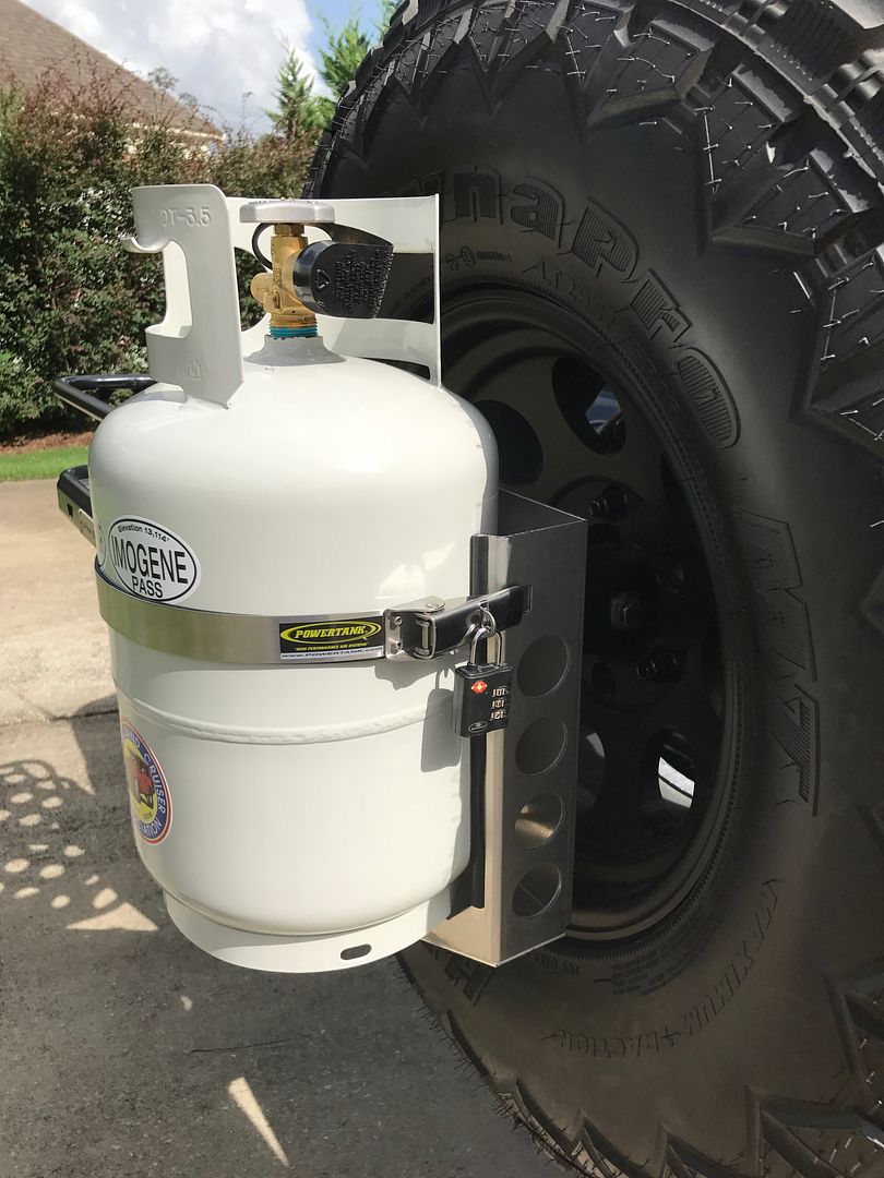 For Sale Propane Tank Mount for Spare Tire w/ Hitch Mount IH8MUD Forum